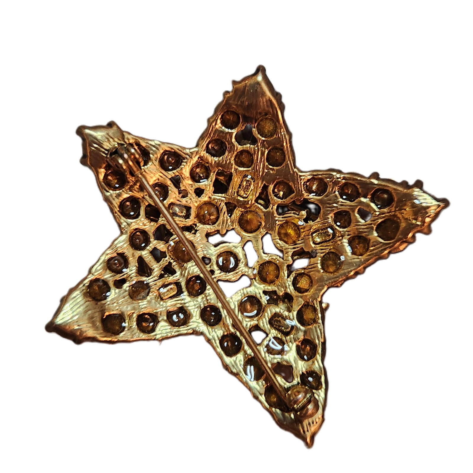 Lauren Spencer Multicolor Austrian Crystal Star Brooch Pin