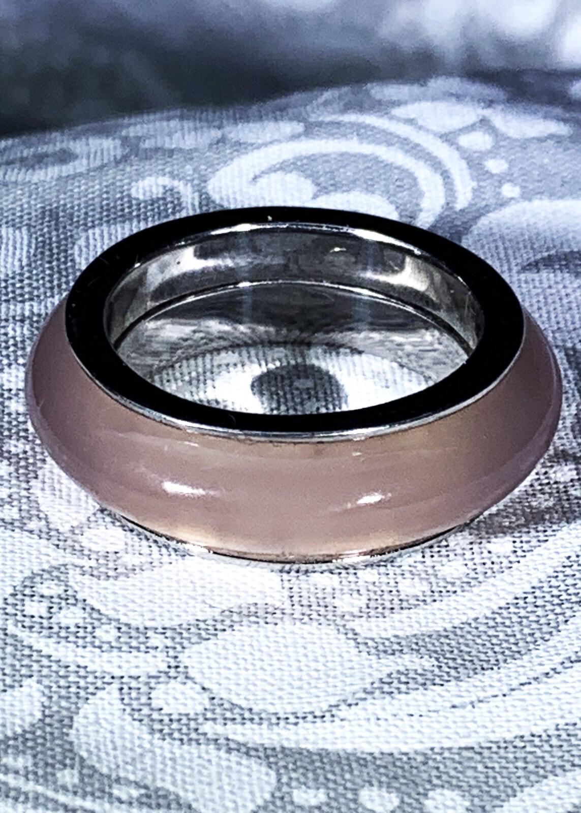 Generations Gems SS Rose Quartz Eternity Band Rink New in Box Size 7