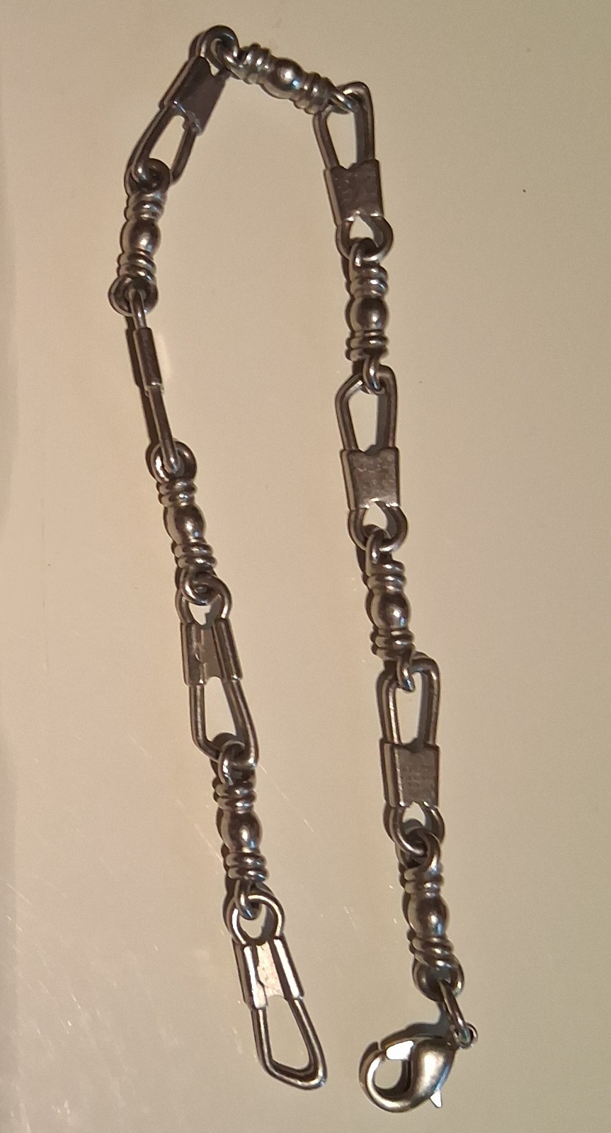 JAMES AVERY STAINLESS FISHER OF MEN LINK BRACELET , 9.5″ “VINTAGE” Matthew 4:19