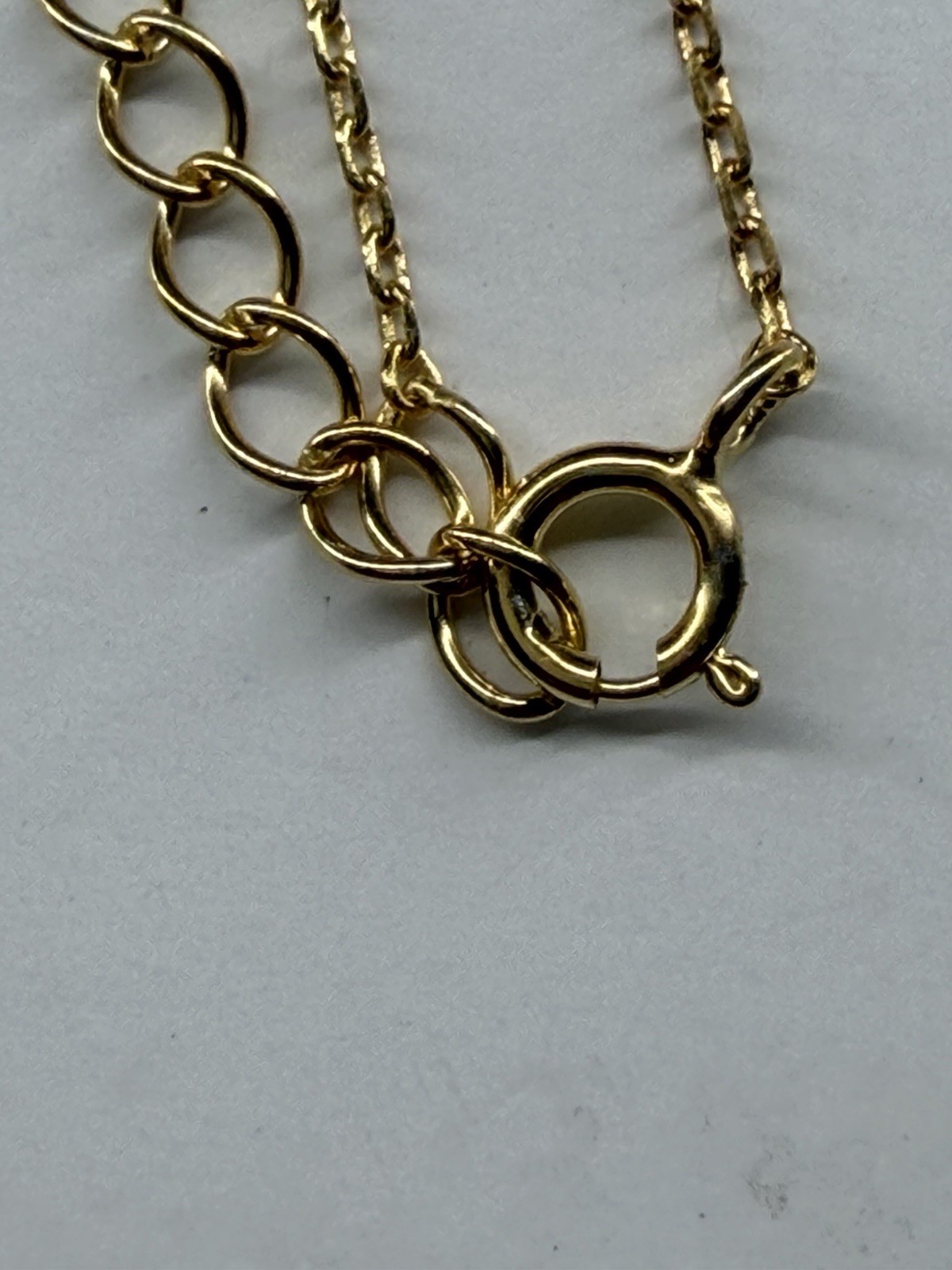 925 Sterling Silver Blue Lab Opal Peace Sign Pendant Necklace Gold Tone Chain