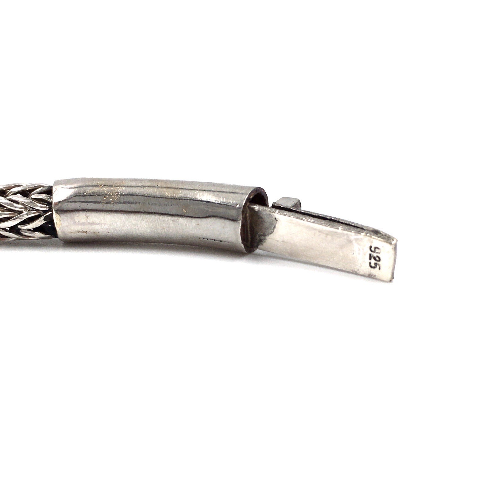 925 Silver Bracelet 19.5cm Braided Braid 5mm Mens Jewellery Solid Sterling 23g