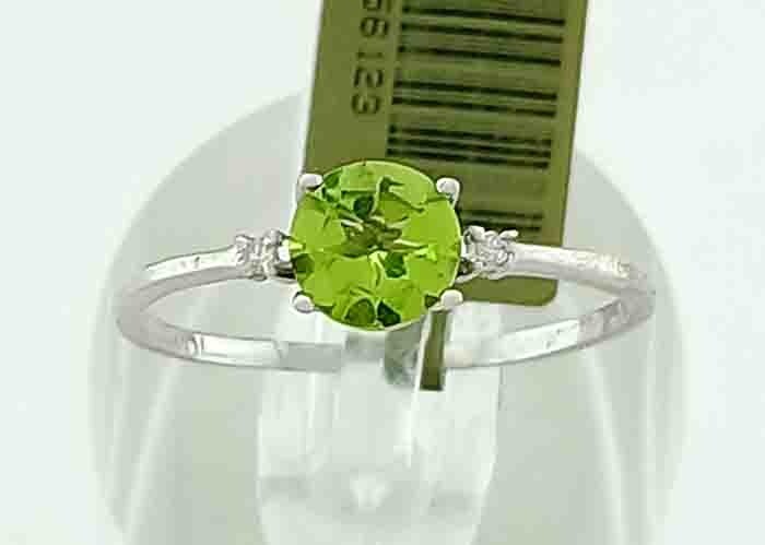 GENUINE 1.02 Cts PERIDOT & DIAMOND RING 10k GOLD – Free Certificate Appraisal