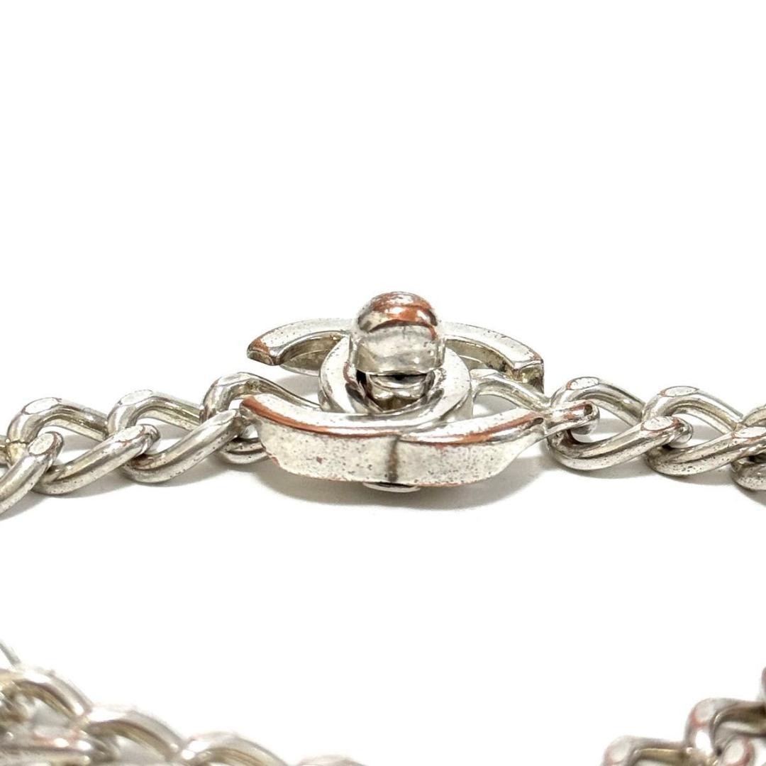 Chanel Coco Mark Chain Bracelet Bangle Turnlock Silver Women’s Accessory