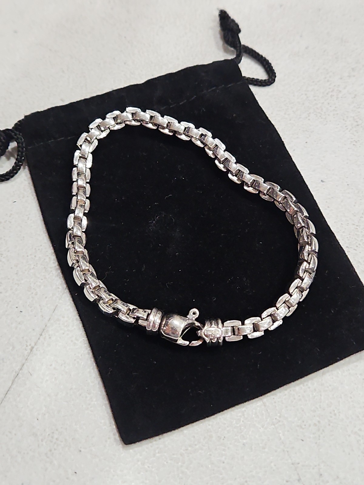 MENS DY Style – Box Chain Bracelet In Sterling Silver 8mm – Unbranded – 8.5