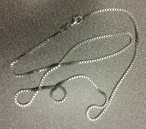 Box Chain Necklace — Sterling Silver — 1.5mm* — 22 inch* – Made in Italy [BN]