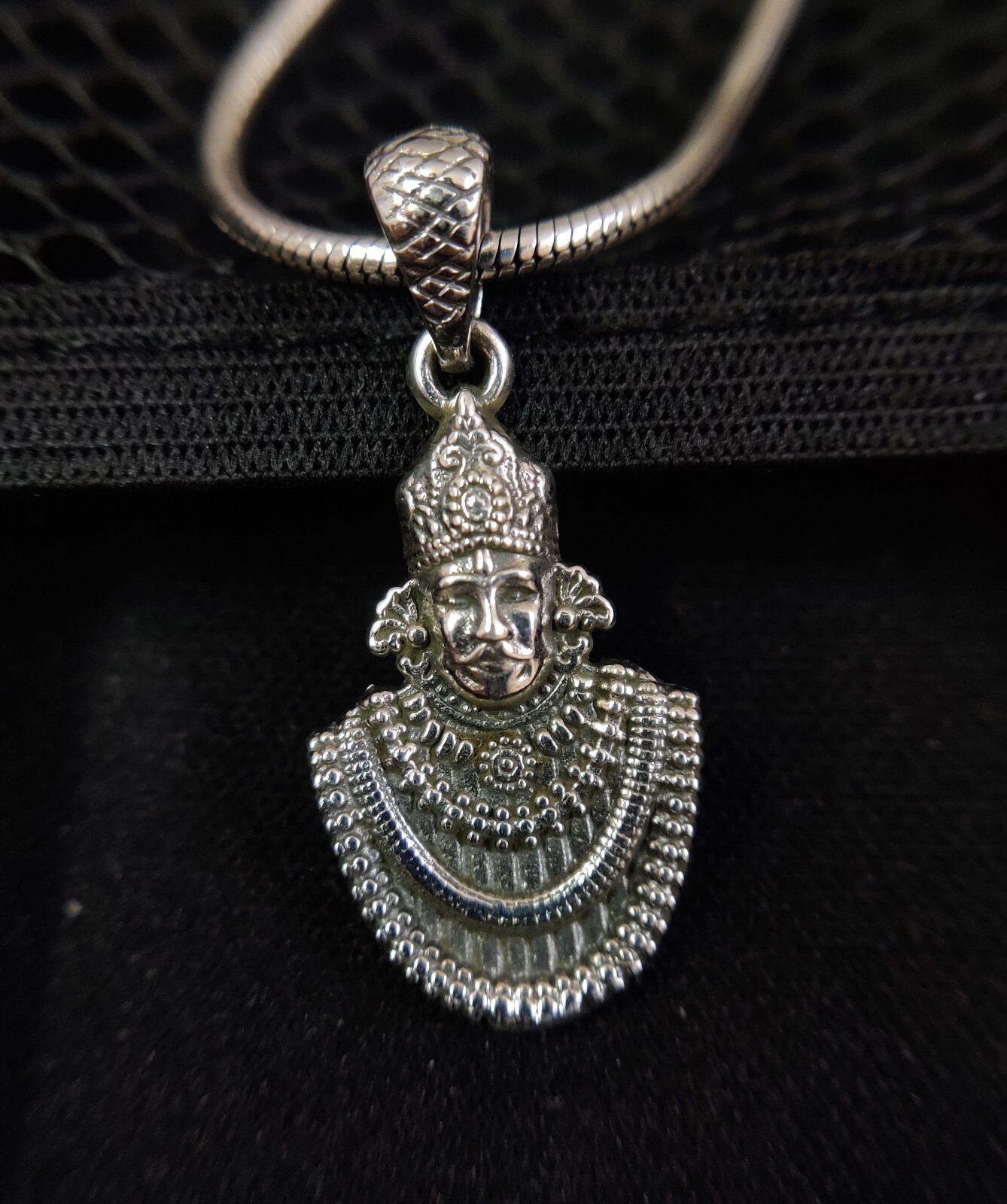 Shree Shyam Baba 925 Silver Pendant Khatu Shyam Healing Amulet Jewelry Unisex