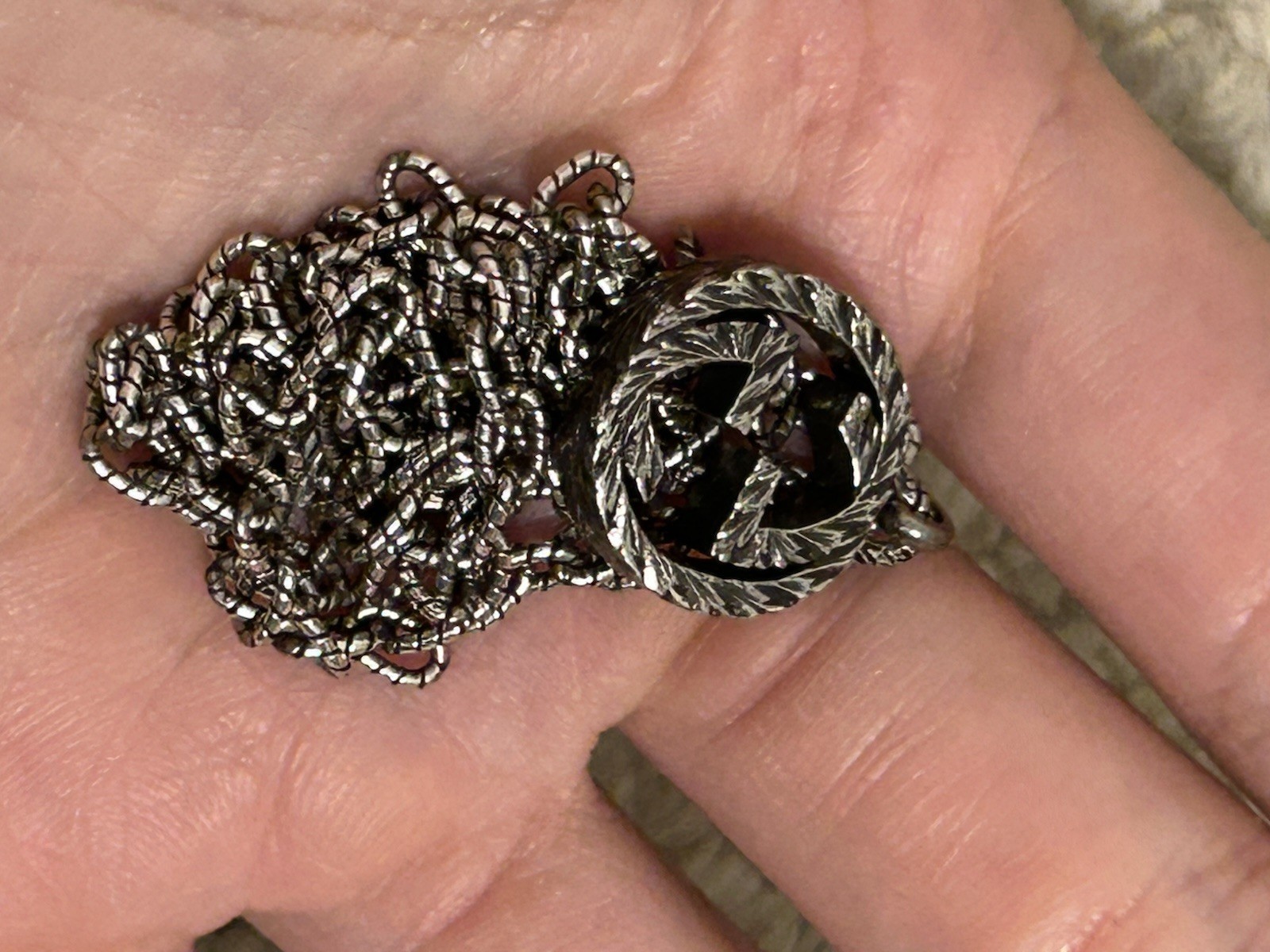 Gucci .925 Interlocking G Pendant Chain/NecklaceSilver 45cm