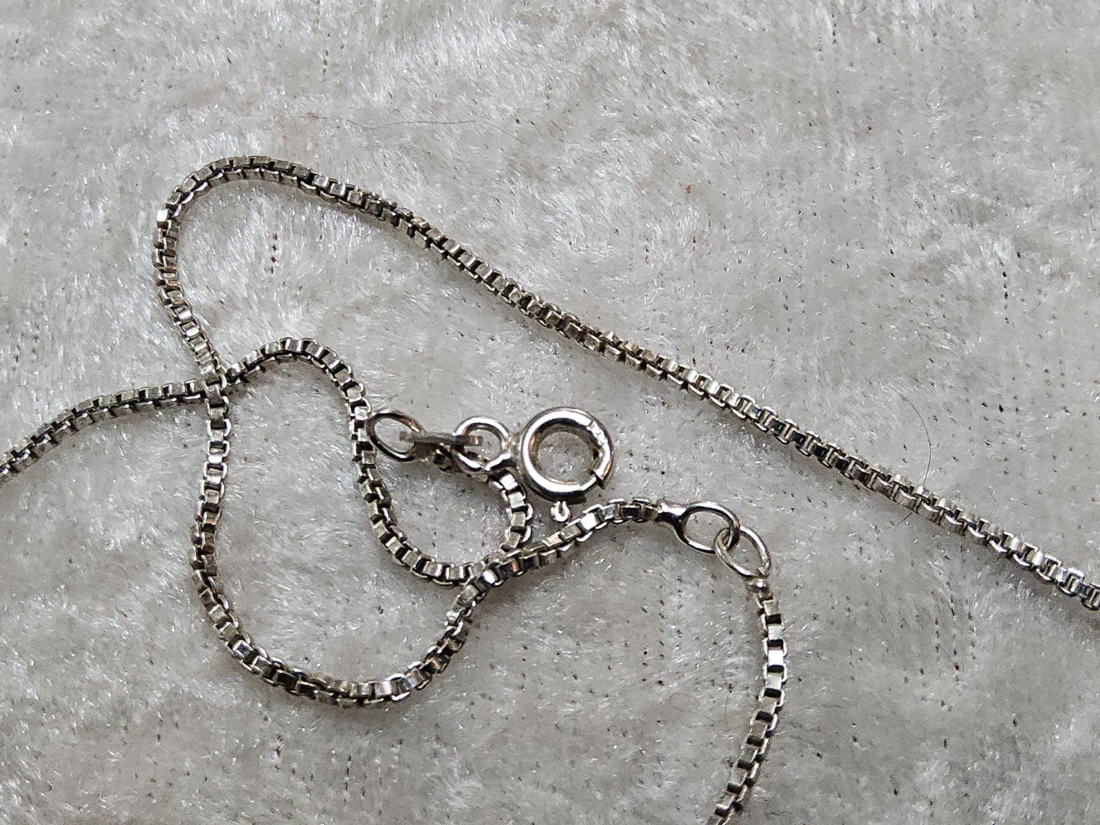 Sterling Silver 925 Box Chain Necklace With Extension 18in