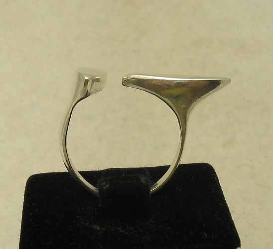 Extravagant Sterling Silber Ring 925 Solide Einstellbare Größe R000420 Empress