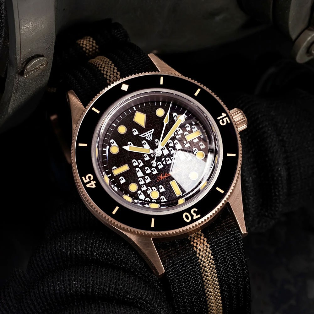 50-Fathoms 40mm Solid Bronze 20ATM Automatic Men Watch Japan NH35 PT5000 Movt