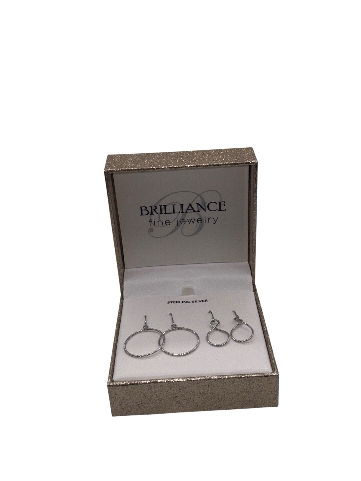 Brilliance Fine Jewelry Sterling Silver Earrings Set Of 2 New