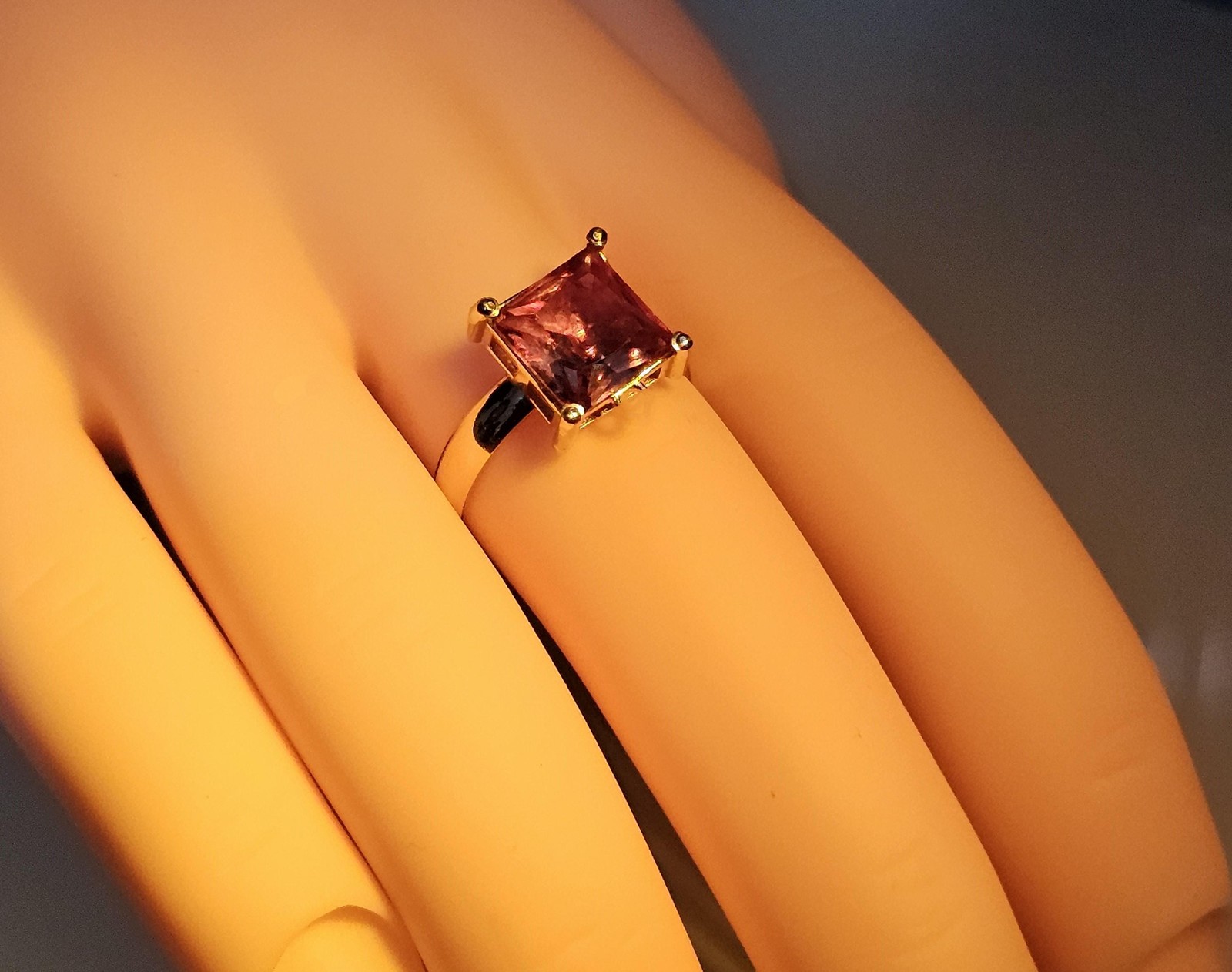 Color Changing 14K Solid Gold Sultanite Ring, No US Import fees!