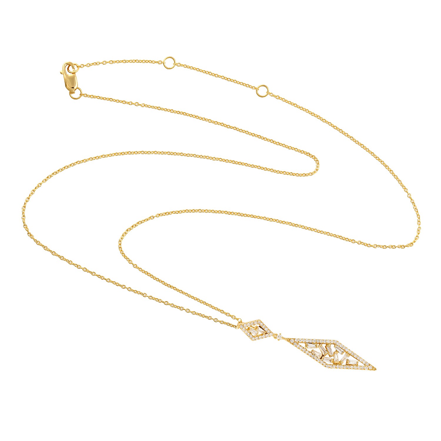 Natural Diamond 18k Solid Yellow Gold Necklace Pendant For Women Birthday