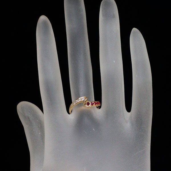 Seiko K18YG ruby diamond ring – Auth free shipping from Japan- Auth SELBY_JAPAN