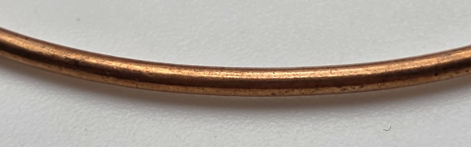 Copper Bangle Bracelet 7 inch 1.6mm Thin Stackable Hook Clasp Minimalist