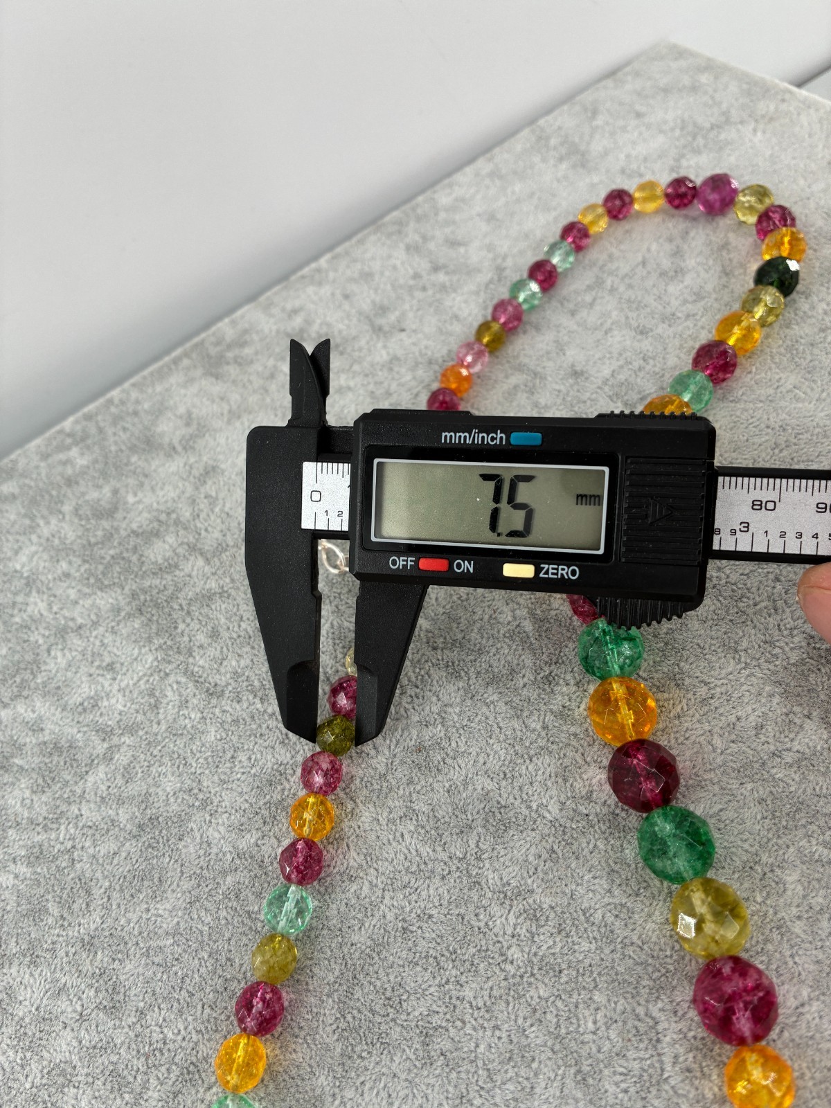 Jay King DTR Multicolored Gemstone Graduated Bead Necklace Translucent Rainbow