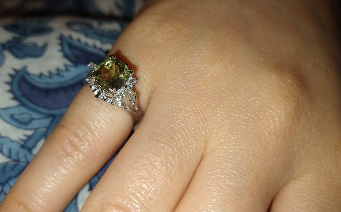 Solid platinum 2.54 carat natural chrysoberyl diamond ring 5.92 grams *GIA
