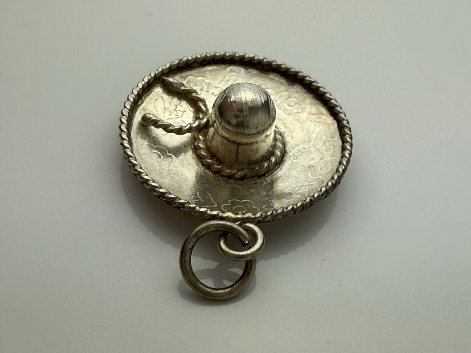 Sombrero Hat Pendant Charm Sterling Silver 925 Mexico 18mm