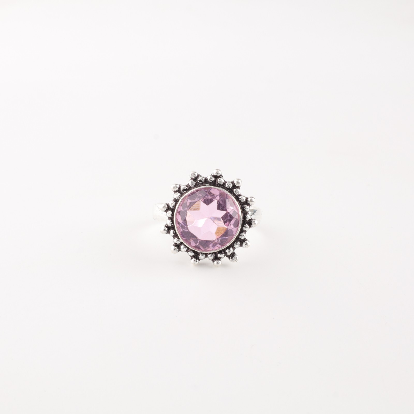Morganite Gemstone 925 Statement Silver Elegant Jewelry Ring For All Occasion