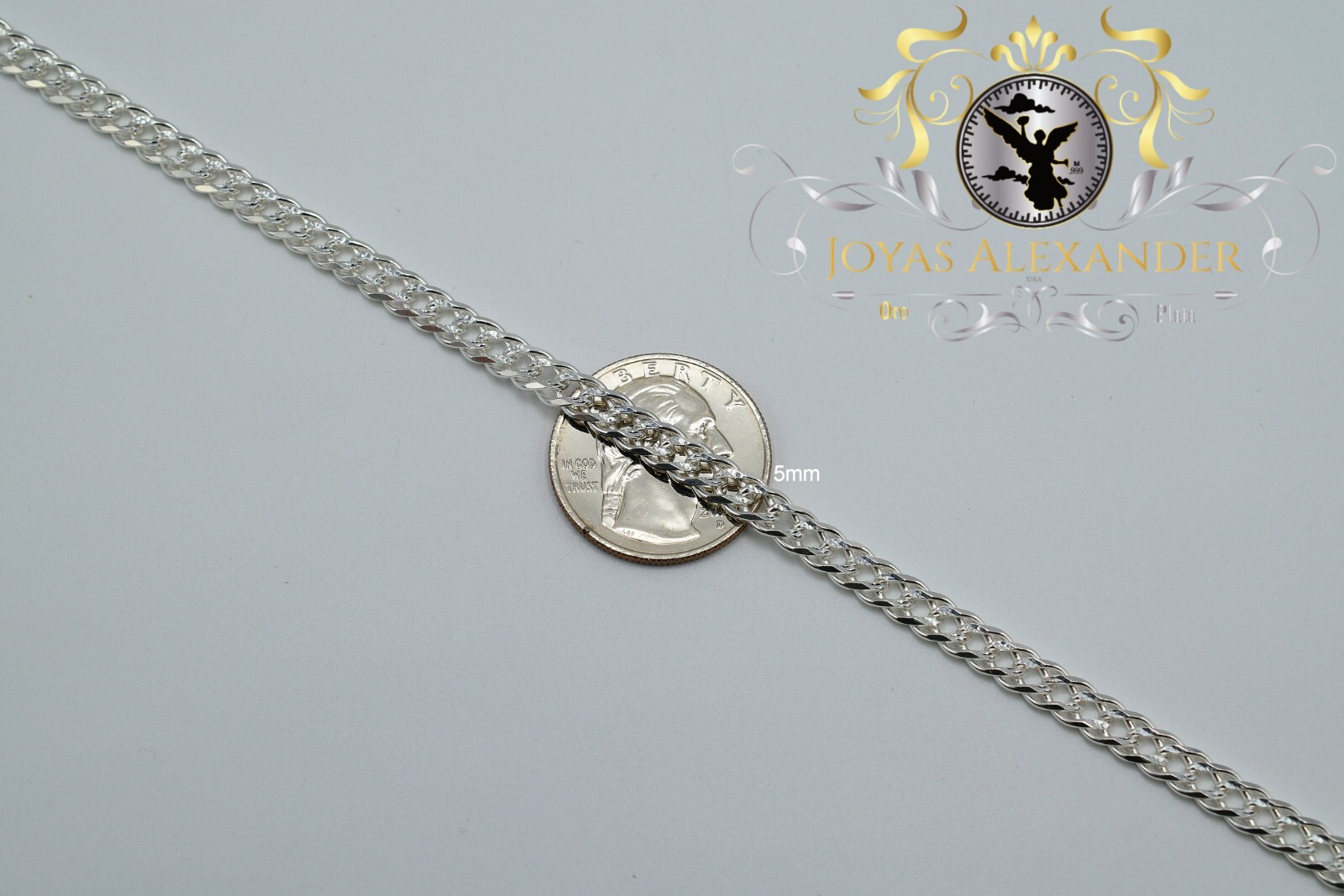 Rombo Chain Double Link Sterling Silver Chain Necklace Plata de Mexico
