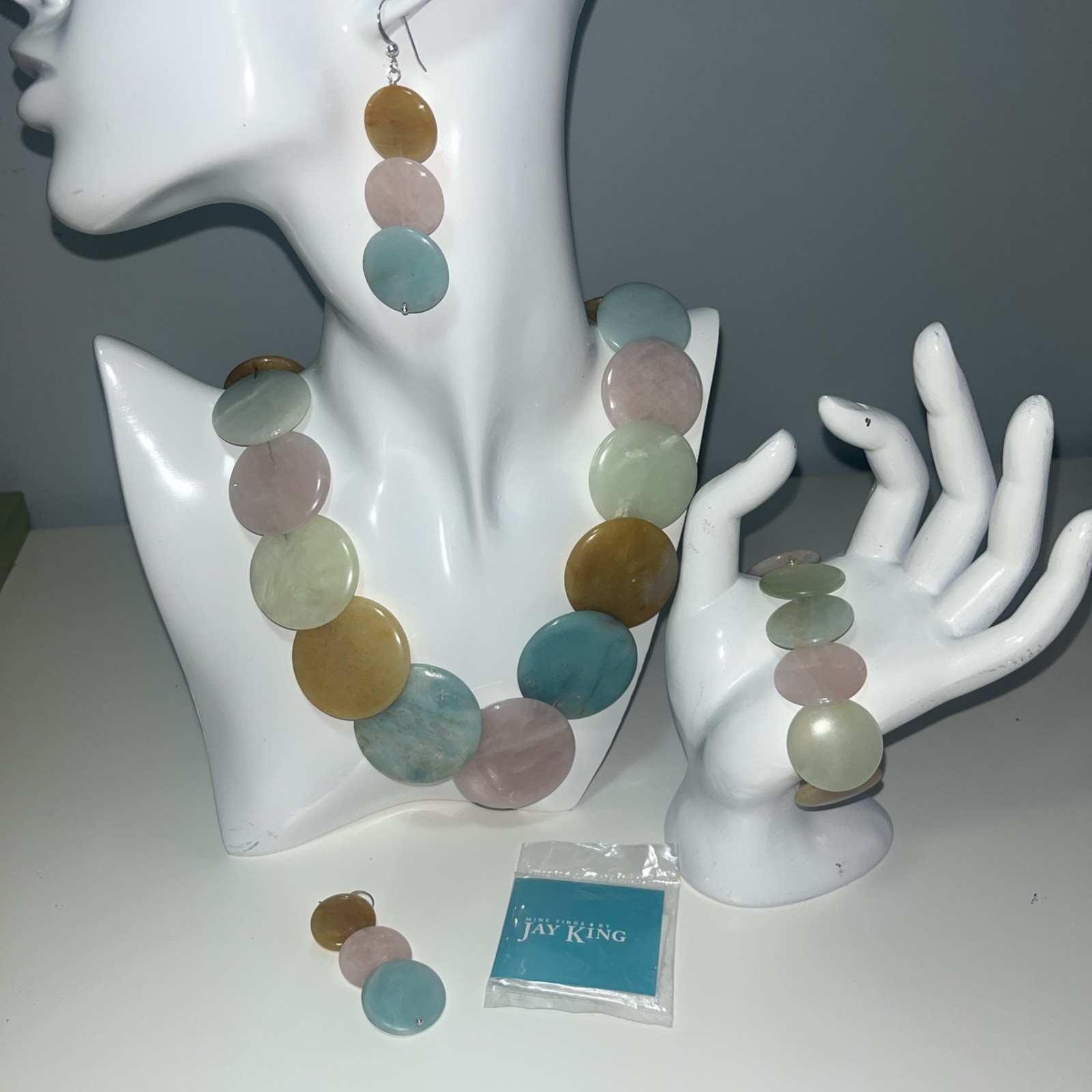 Jay King Mine Finds Amazonite Necklace Bracelet Earrings 925 Sterling Silver NEW