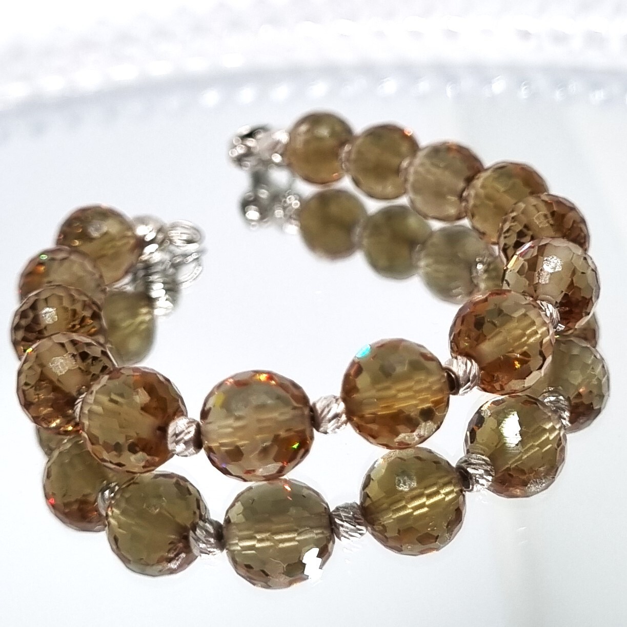 Color Change Bead Zultanite Bracelet 925K 0 Real Silver Women Party Gift
