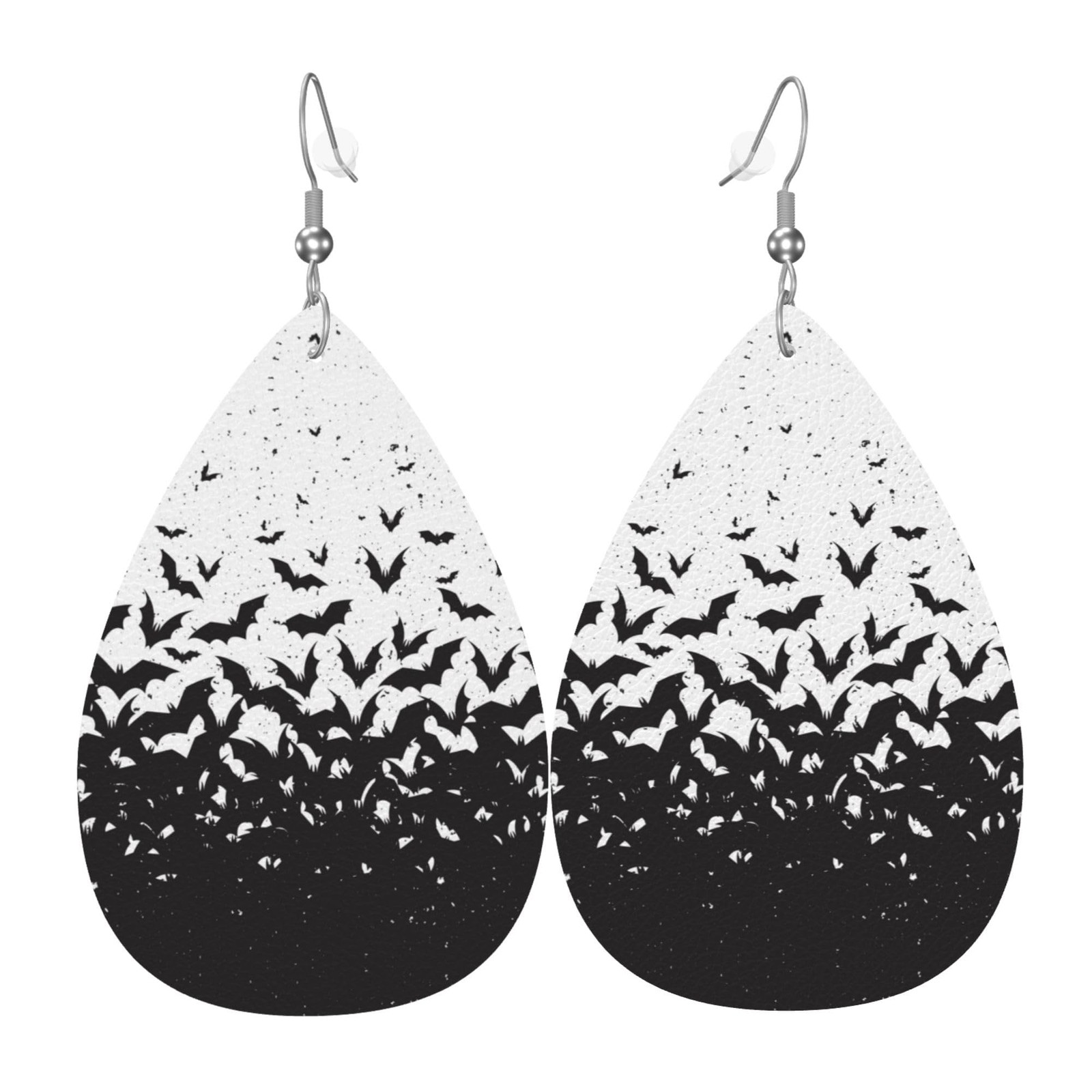 Faux Leather Earrings Teardrop Dangle Earrings Lightweight Fashion Creative – 07