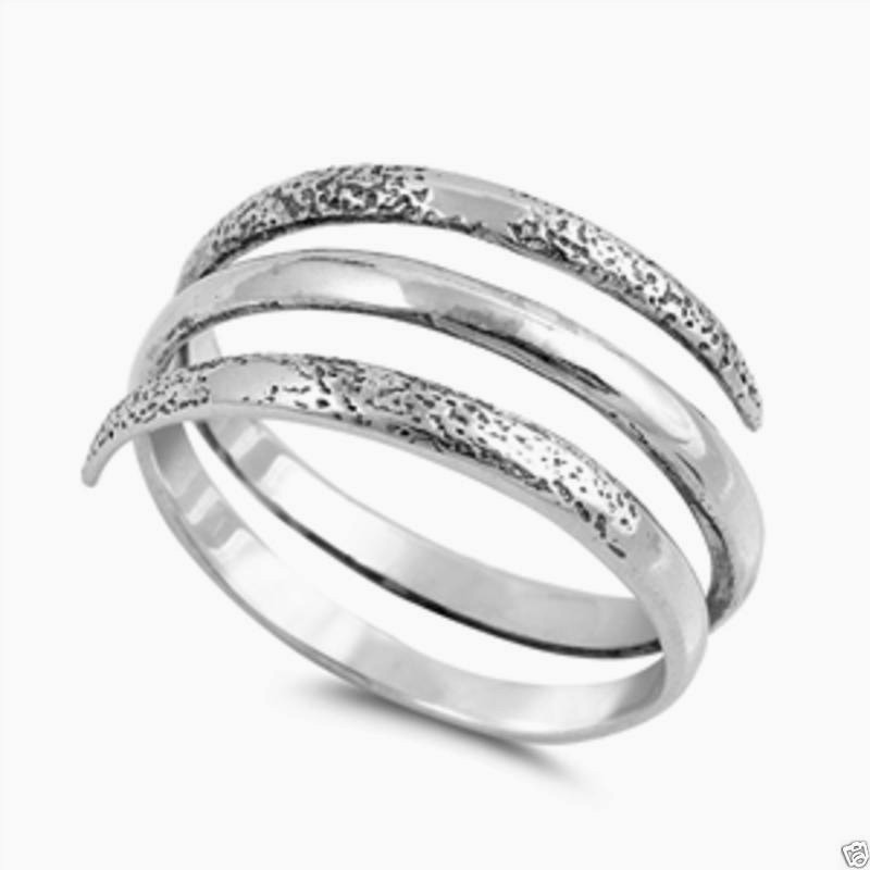 Wraparound Hammered Ring Sterling Silver 925 Best Price Jewelry Selectable