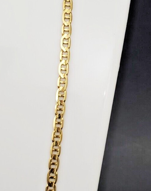 Mariner Link 14k Solid Yellow Gold Beautiful Classic, 20 Inch x 1/8 Inch Chain