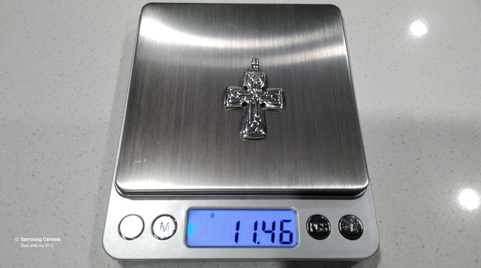 Retired James Avery Celtic Knot Cross Sterling Silver Pendant Fixed Bail JA Box