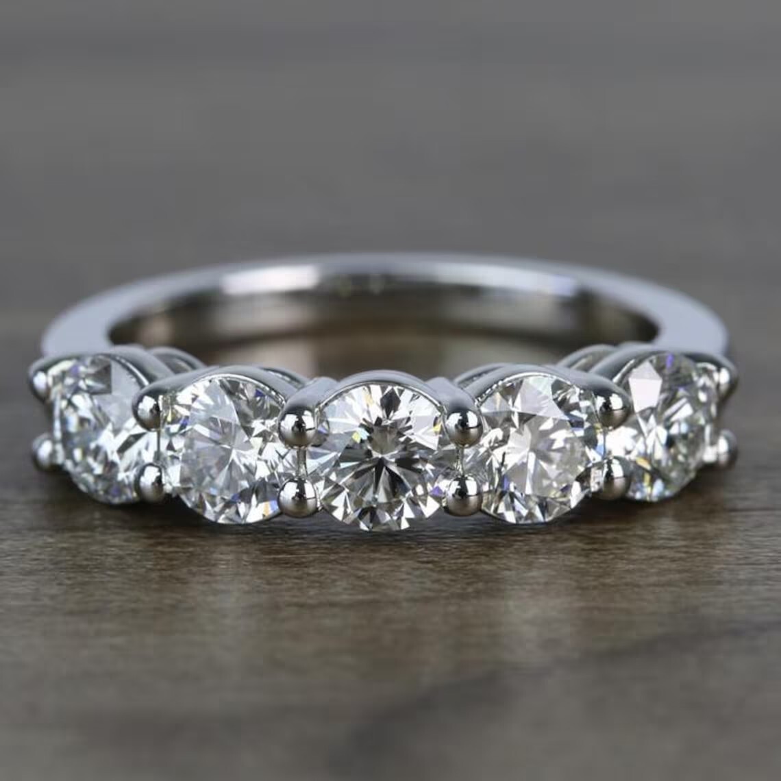 Gorgeous 3 mm White Treated Diamond Band Color F Certified ! Anniversary Band