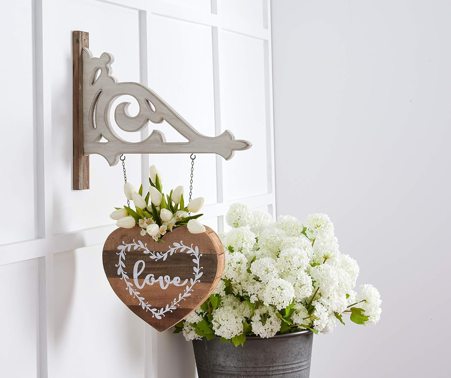Arrow Replacement Decorative Hanging Sign, White, 17″ Wide X 15″ Tall X 2″ Deep