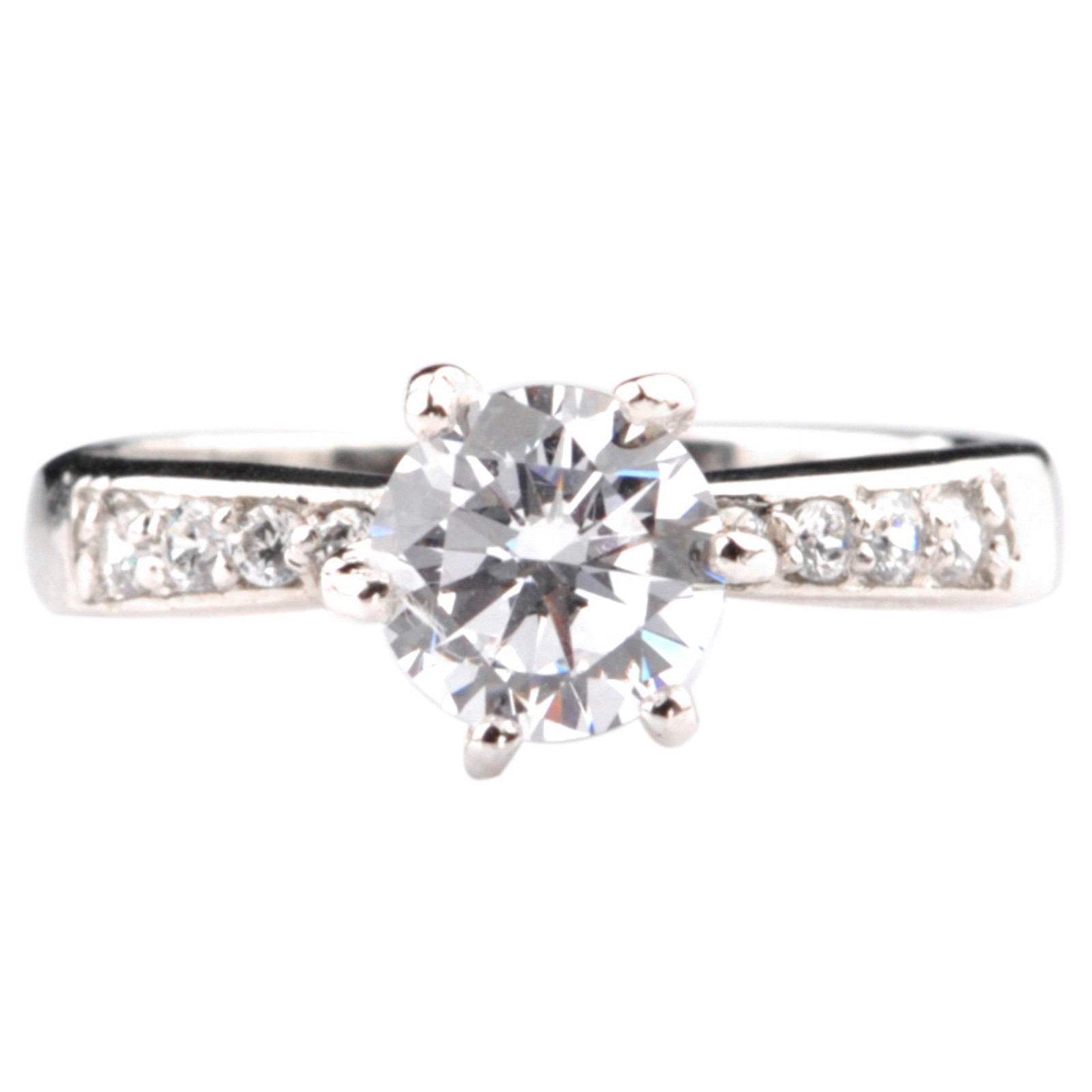2.50 Carats D/VVS1 Round Shape Women’s Ring In 925 Silver – Tariffs Free