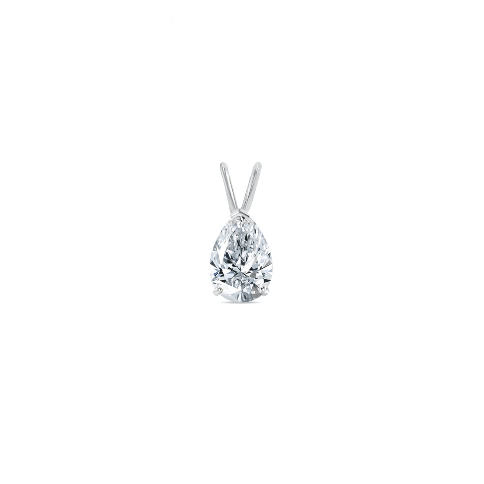 IGI E/VVS 5 Ct Pear Lab Grown Diamond Pendant Necklace Solid 14K White Gold 16″