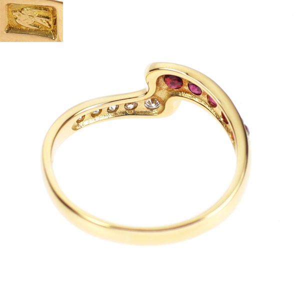 Seiko K18YG ruby diamond ring – Auth free shipping from Japan- Auth SELBY_JAPAN