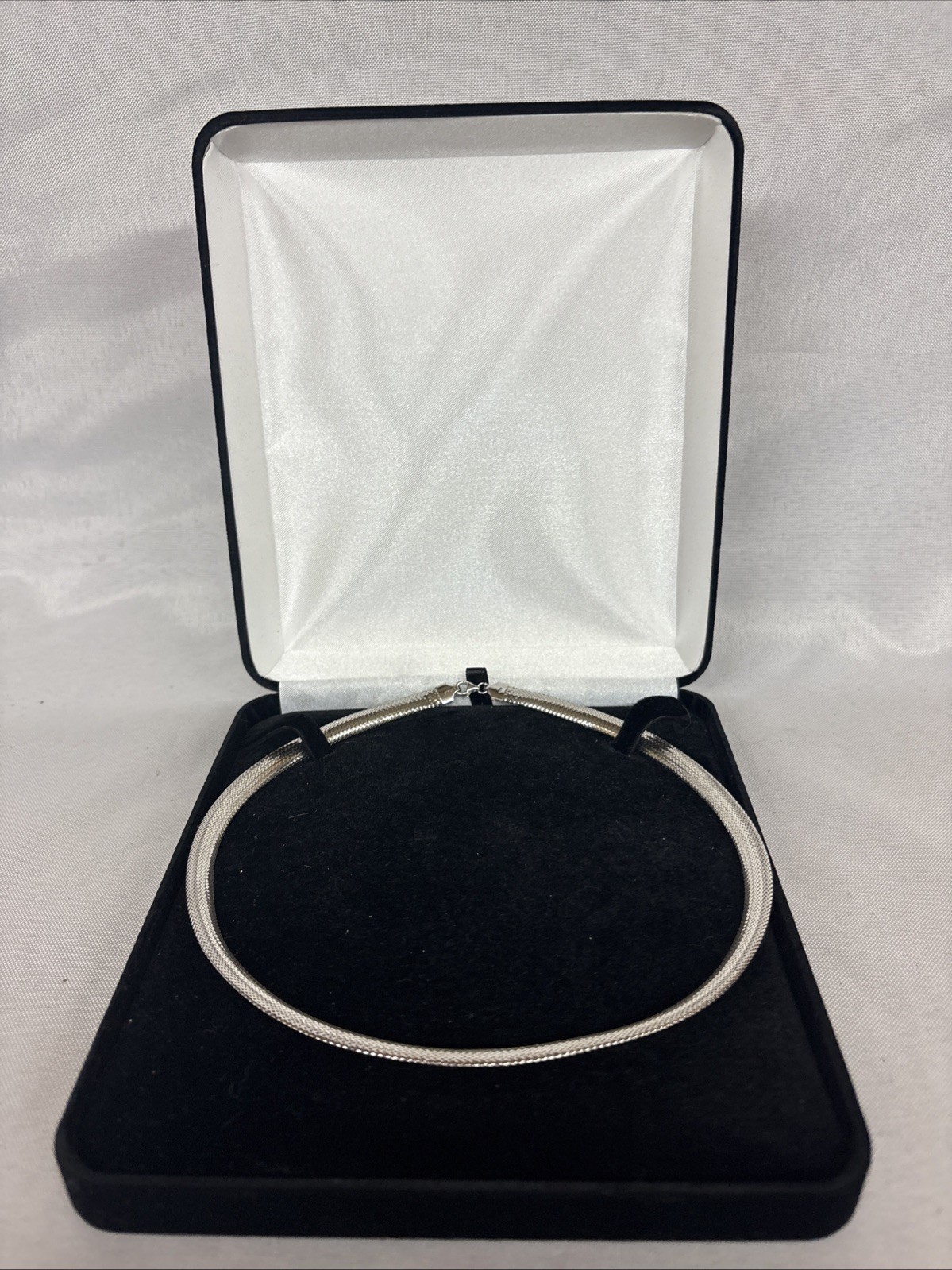 Military Sterling Silver Omega Chain Necklace