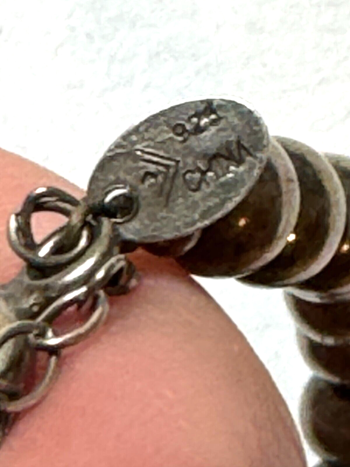 SILPADA STERLING SILVER 8.25 IN BEAD BALL BRACELET TOGGLE CLASP B0059 -FREE SHIP