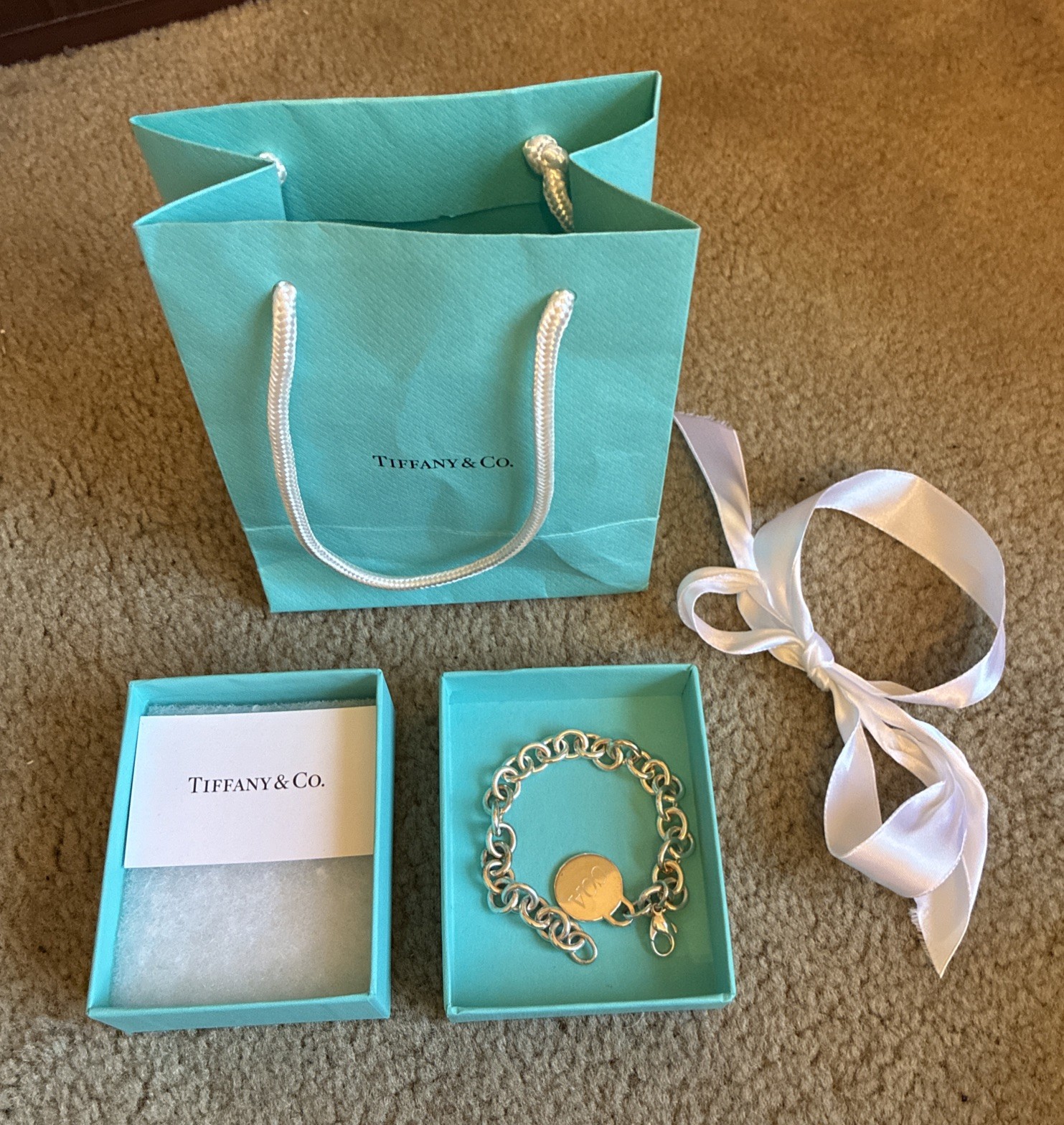 Authentic Brand New Charm Bracelet. Sterling Silver Tiffany & Co 7.5 bracelet
