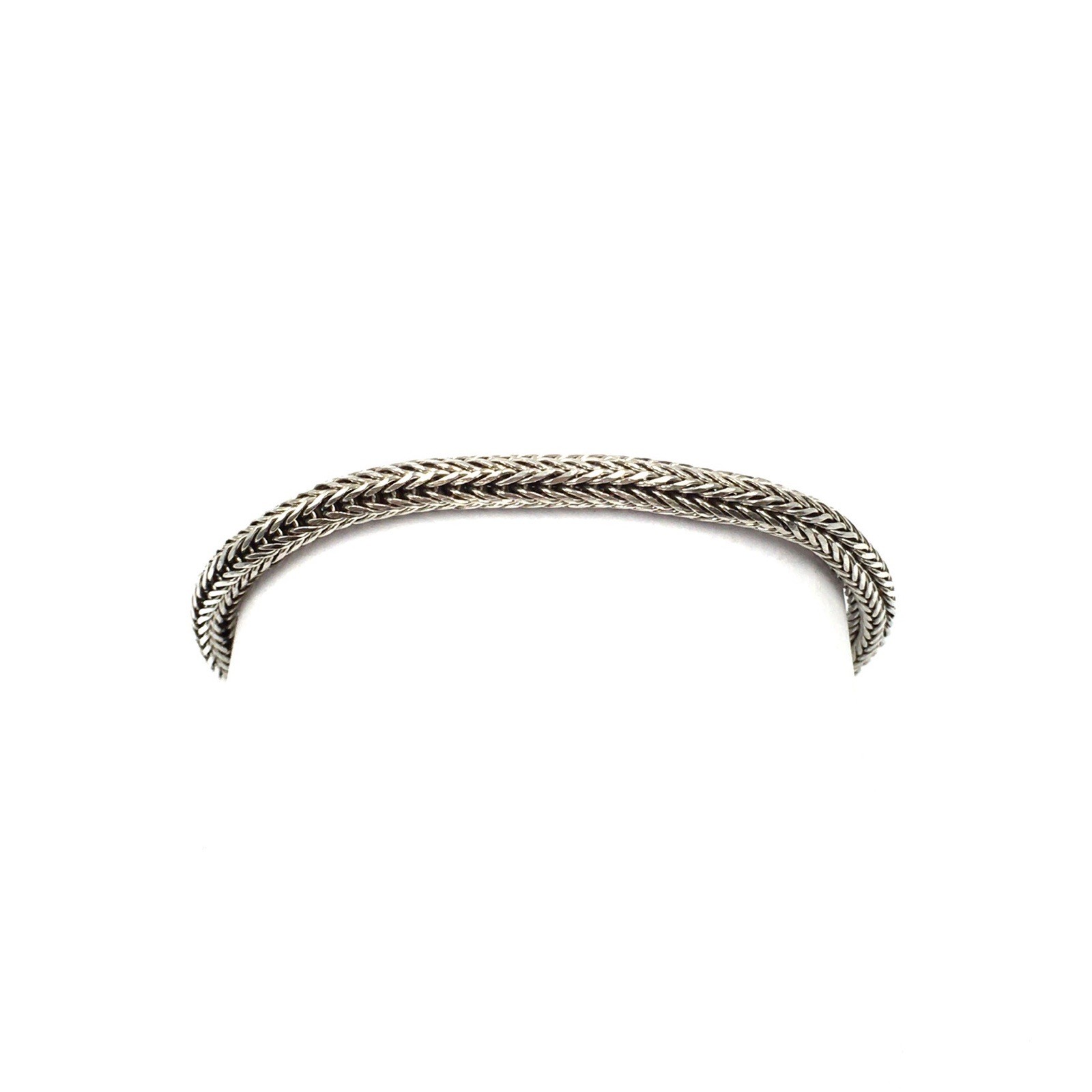 925 Silver Bracelet 19.5cm Braided Braid 5mm Mens Jewellery Solid Sterling 23g