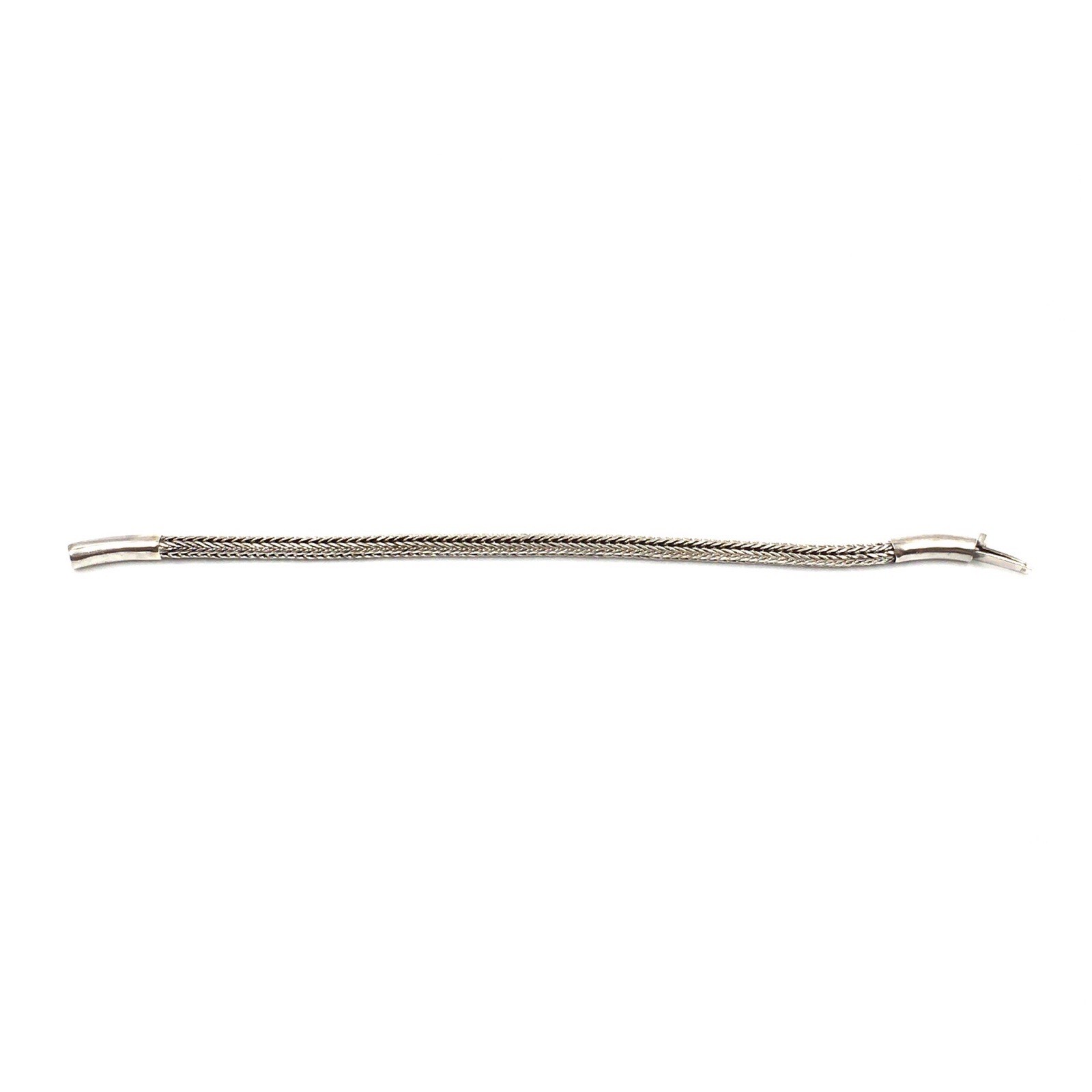 925 Silver Bracelet 19.5cm Braided Braid 5mm Mens Jewellery Solid Sterling 23g