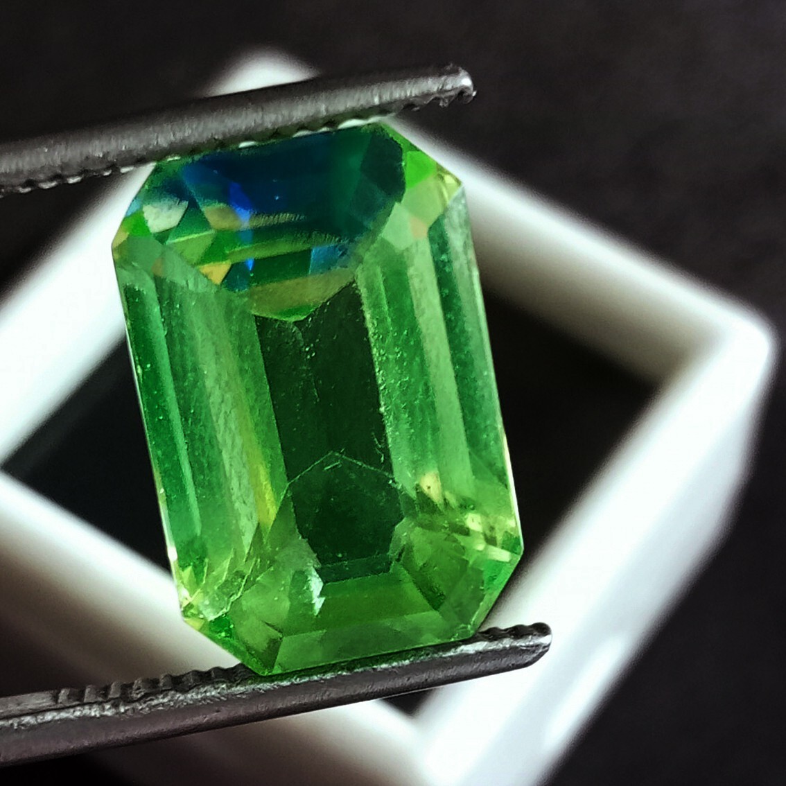 Excellent1 2.10Ct Emerald Cut Natural Pitambri Sapphire Certified Loose Gemstone