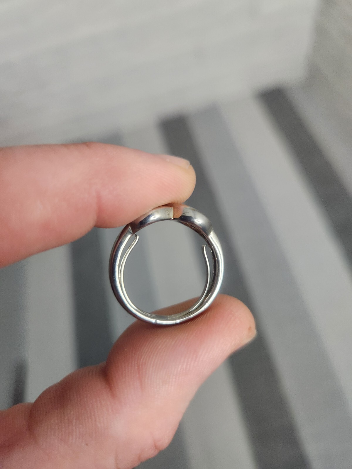 Infinity Ring Avon Silver With Sizer Inside Size 6 To 8 Promise Ring