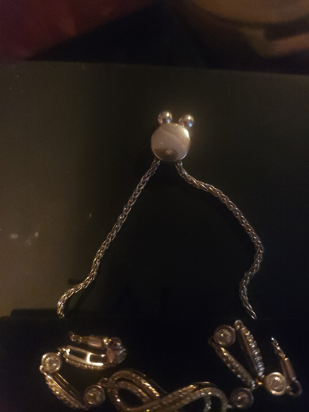 DIAMOND LAYERED INFINITY SIDEWAYS BOLO BRACELET 3/8 Ct.CT. Sterling Silver 9.0