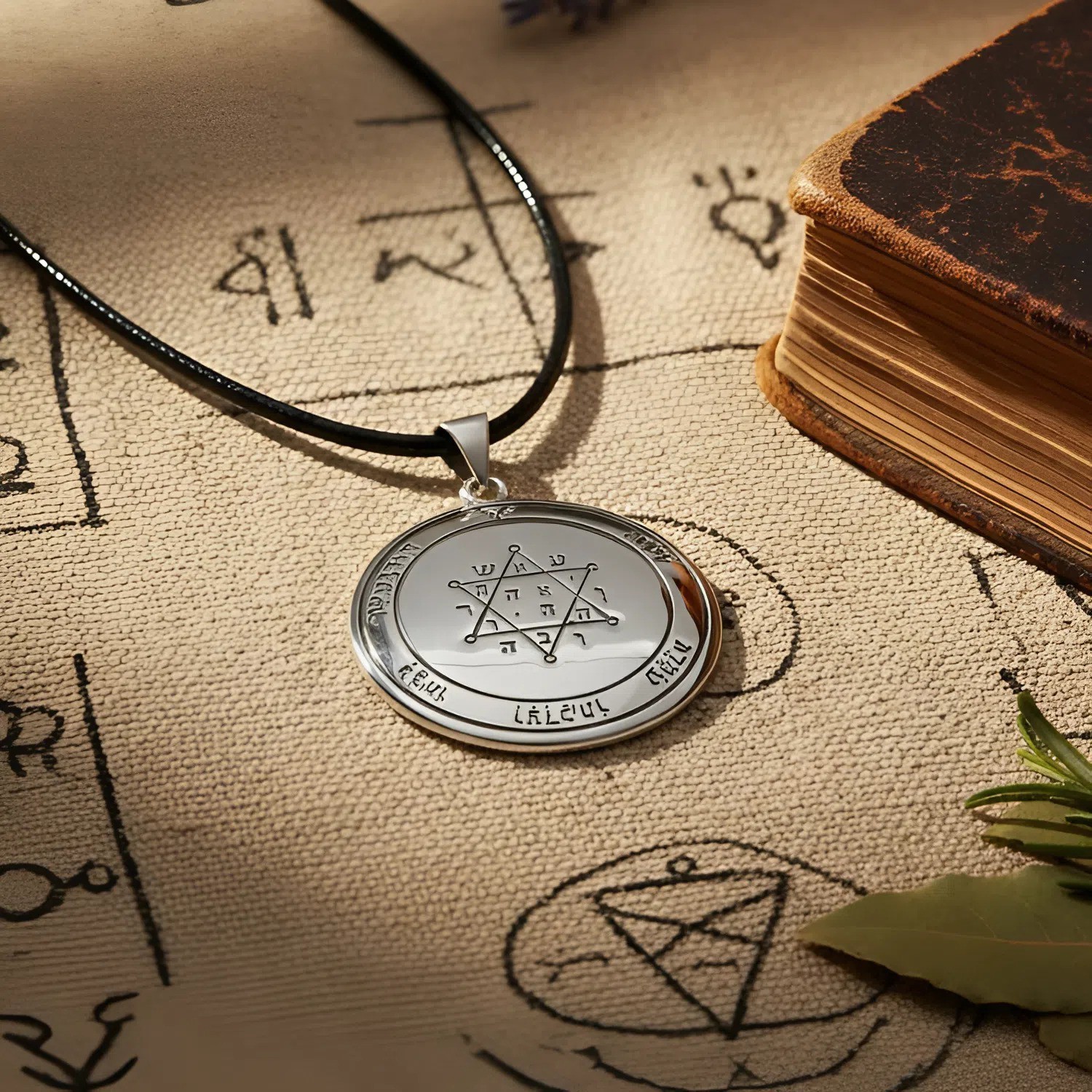 Sterling Silver Second Pentacle of Jupiter Talisman Prosperity – Key of Solomon