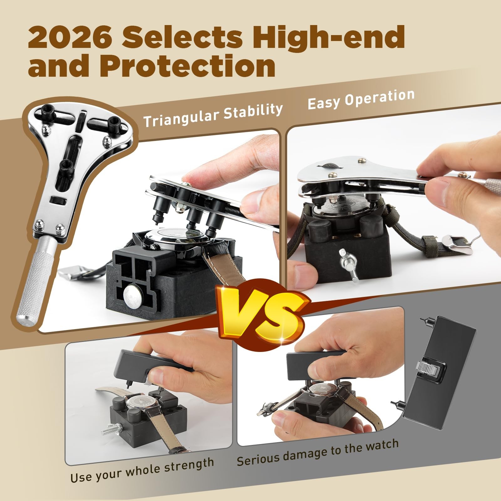 【Combination Version】Eventronic Watch Repair Tool Kit + Press Tool,…