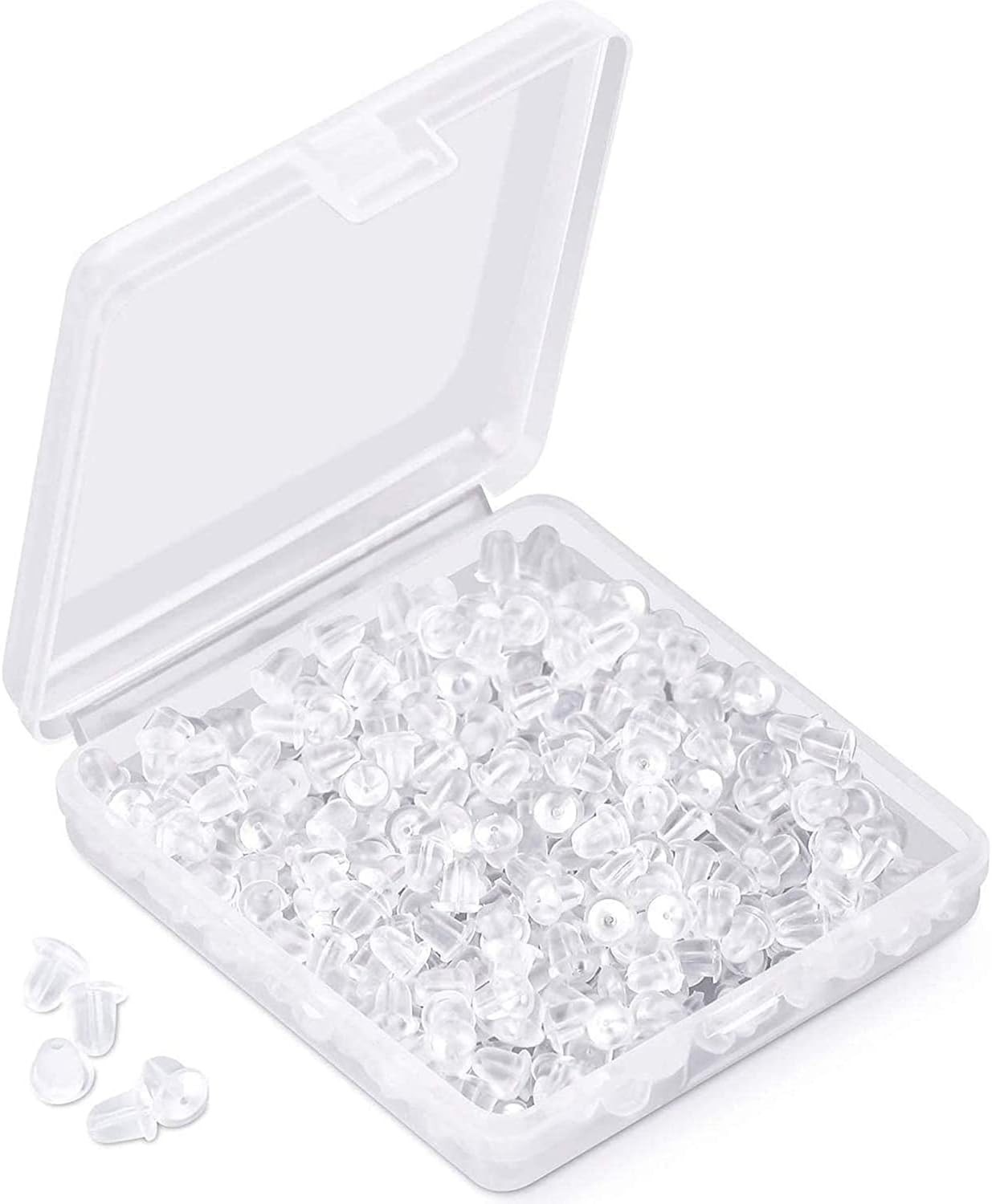 600 Pcs Silicone Earring Backs Soft Clear Safety Pads Replacements for Studs …