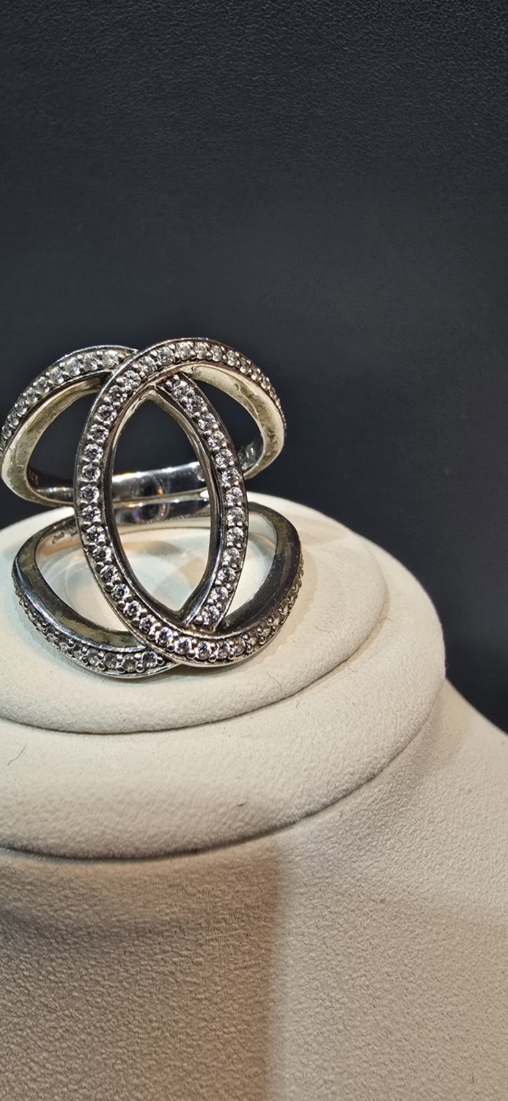 Ti Sento Double Loop Ring Size S 1/2 UK