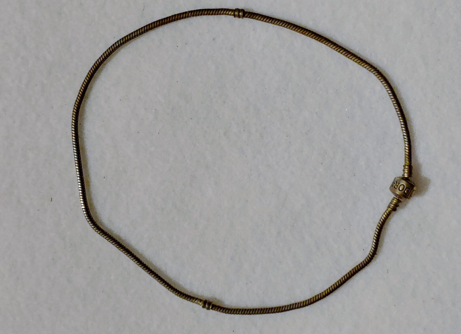 VTG – Orig. PANDORA – 925 Sterling Silver Heavy Choker Necklace – 17 in