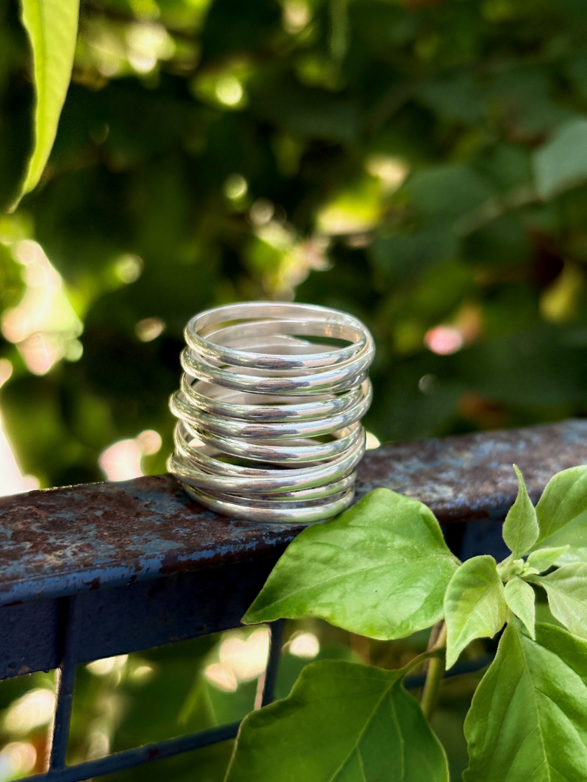 Sterling Silver Multi Band Ring, Wide Wrap Ring, Minimalist Handmade Wire Band