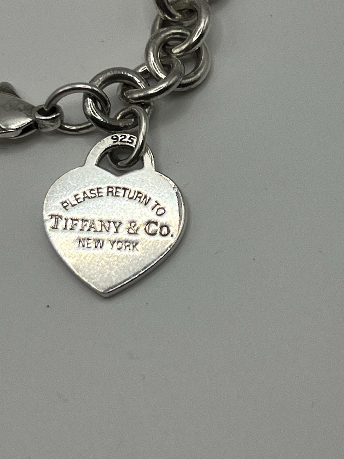 Tiffany & Co. Silver Heart Tag Link Bracelet 7.5”Please Return to Tiffany & Co